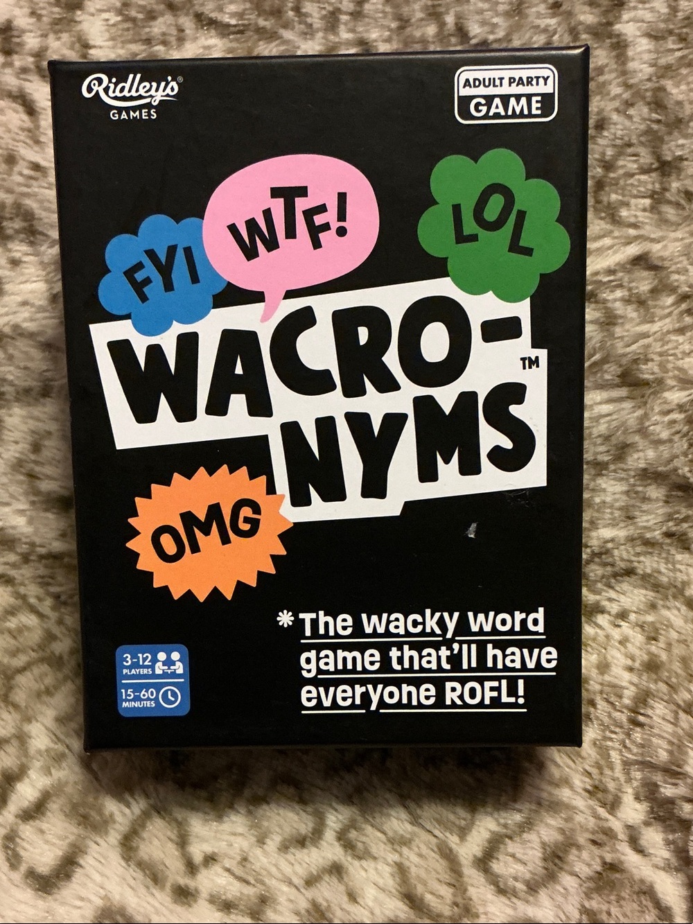 Ridley's Wacronyms Party Game 3 to 12 Players- Adults